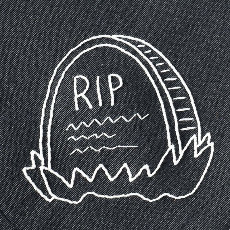 Halloween Tombstone hand embroidery pdf pattern