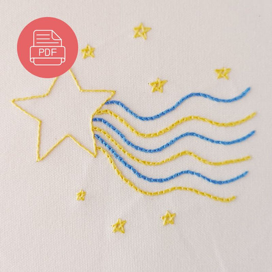 Milky way pattern for hand embroidery. Pdf download with detailed instructions