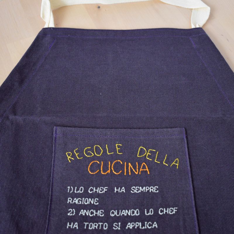 Adjustable Apron with Pockets - Stylish and Functional Cooking and Baking Apron with hand embroidery - Apron with Adjustable Strap