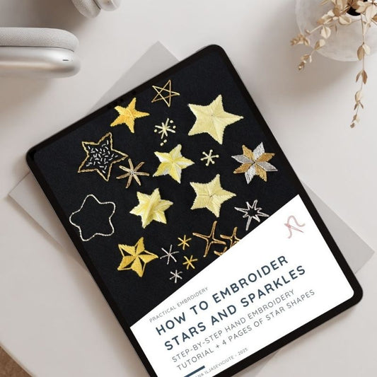 How to Embroider Stars and Sparkles - Step-by-step Hand Embroidery Tutorial