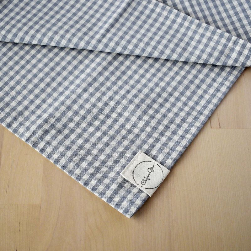 Cotton Tea Towel - Kitchen Dishcloth - Natural Checkered Dining Towel - Durable Rustic Hand Towel